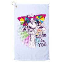 Funny Giraffe It's Good To See You Golf Towel
