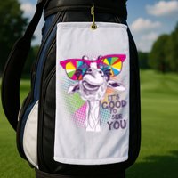 Funny Giraffe It's Good To See You Golf Towel