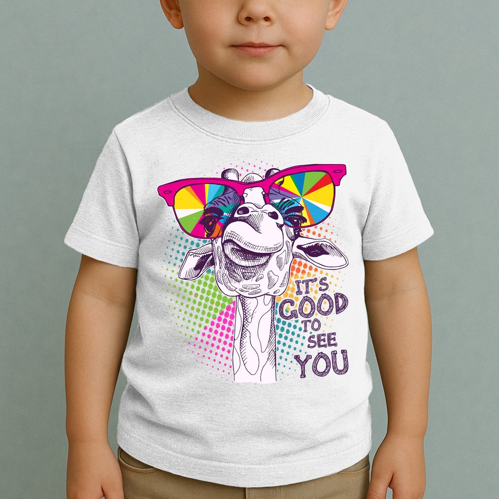 Funny Giraffe It's Good To See You Toddler T-Shirt