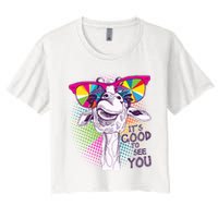 Funny Giraffe It's Good To See You Crop Top