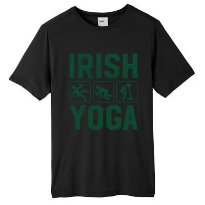 Funny Green Irish Yoga St Patricks Day Funny Gift Tall Fusion ChromaSoft Performance T-Shirt