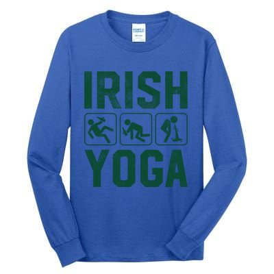 Funny Green Irish Yoga St Patricks Day Funny Gift Tall Long Sleeve T-Shirt