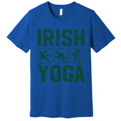 Funny Green Irish Yoga St Patricks Day Funny Gift Premium T-Shirt