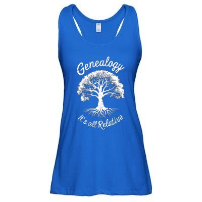 Family Genealogy Its All Relative Gift Ladies Essential Flowy Tank