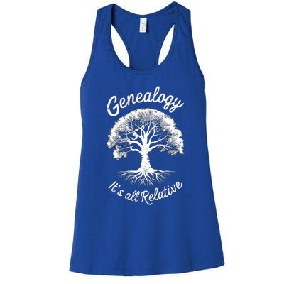 Family Genealogy Its All Relative Gift Women's Racerback Tank