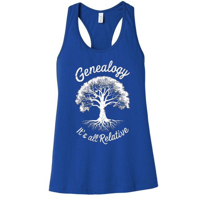 Family Genealogy Its All Relative Gift Women's Racerback Tank