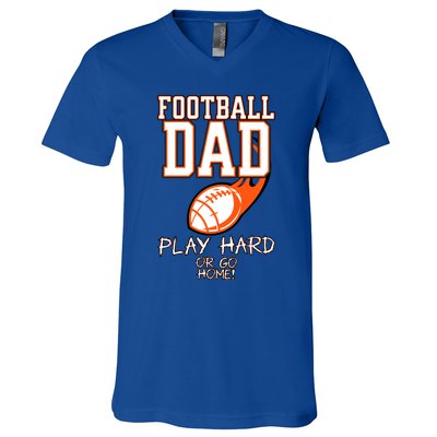 Funny Gift Idea Football FatherS Day Best Dad Stadium Gift V-Neck T-Shirt