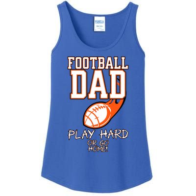 Funny Gift Idea Football FatherS Day Best Dad Stadium Gift Ladies Essential Tank