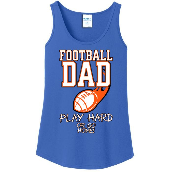 Funny Gift Idea Football FatherS Day Best Dad Stadium Gift Ladies Essential Tank