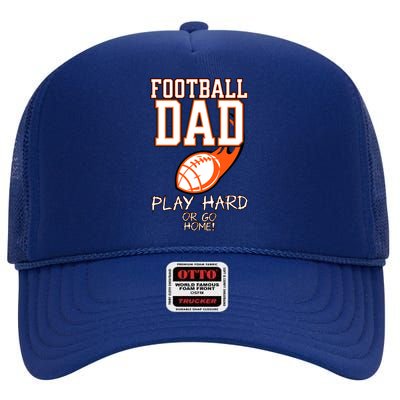 Funny Gift Idea Football FatherS Day Best Dad Stadium Gift High Crown Mesh Back Trucker Hat