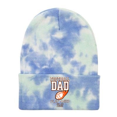 Funny Gift Idea Football FatherS Day Best Dad Stadium Gift Tie Dye 12in Knit Beanie