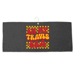 Funny Groovy In My Travis Era Large Microfiber Waffle Golf Towel