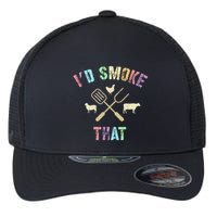 Funny Grilling ID Smoke That Grills Chef Pit Meat Gangster Flexfit Unipanel Trucker Cap