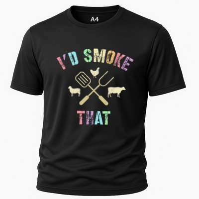 Funny Grilling ID Smoke That Grills Chef Pit Meat Gangster Performance Shirt