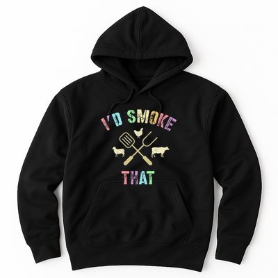 Funny Grilling ID Smoke That Grills Chef Pit Meat Gangster Hoodie