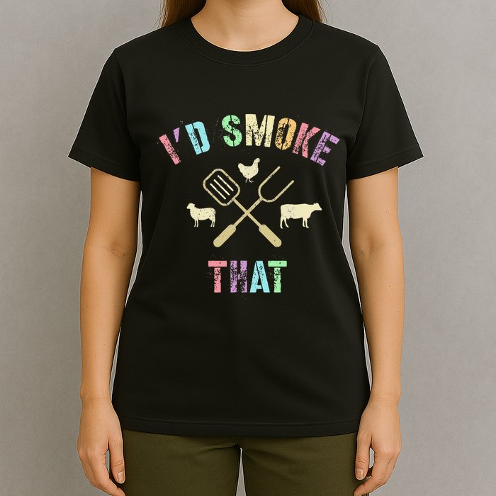 Funny Grilling ID Smoke That Grills Chef Pit Meat Gangster T-Shirt