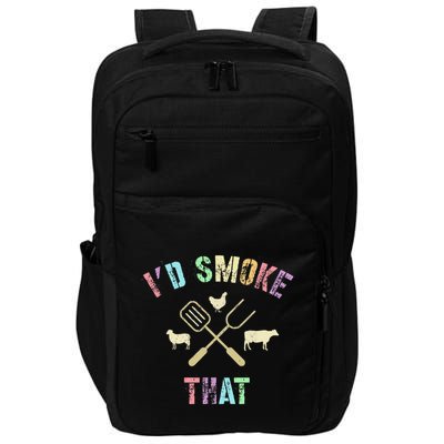 Funny Grilling ID Smoke That Grills Chef Pit Meat Gangster Impact Tech Backpack