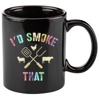 Funny Grilling ID Smoke That Grills Chef Pit Meat Gangster 11oz C Handle Ceramic Mug