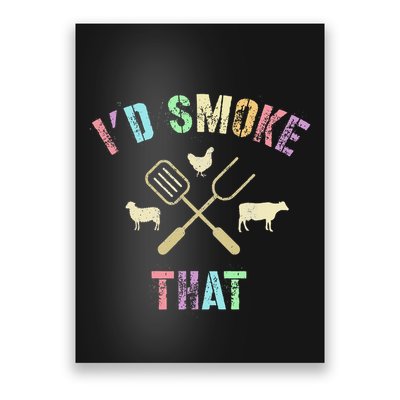 Funny Grilling ID Smoke That Grills Chef Pit Meat Gangster Poster