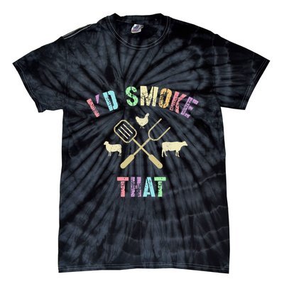 Funny Grilling ID Smoke That Grills Chef Pit Meat Gangster Tie-Dye T-Shirt