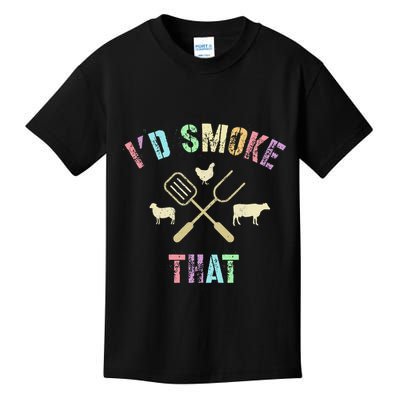 Funny Grilling ID Smoke That Grills Chef Pit Meat Gangster Kids T-Shirt
