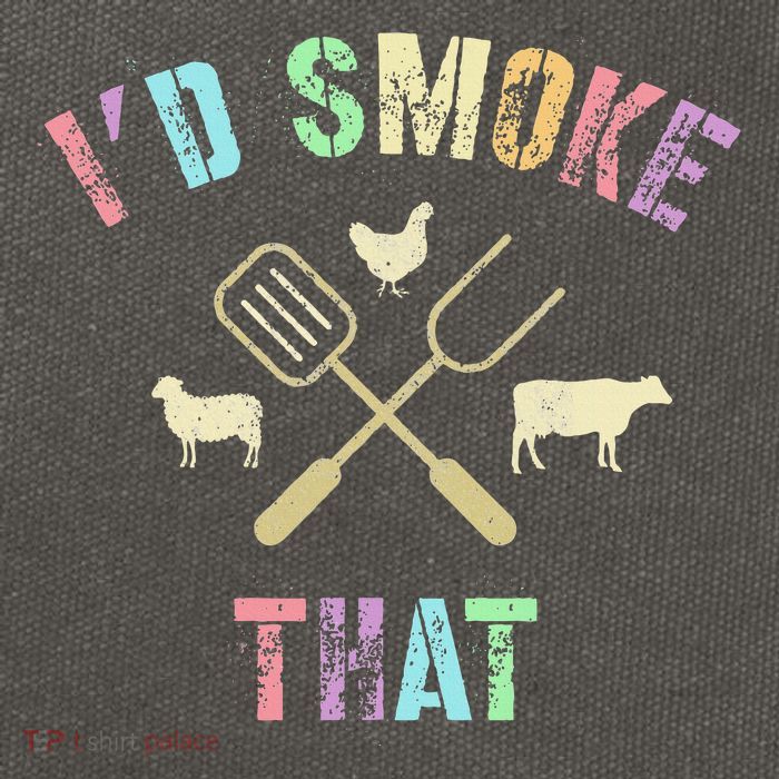 Funny Grilling ID Smoke That Grills Chef Pit Meat Gangster Cotton Canvas Backpack