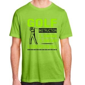 Funny Golf Instructions Adult ChromaSoft Performance T-Shirt