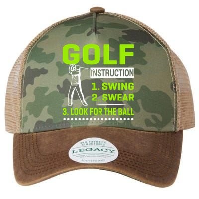 Funny Golf Instructions Legacy Tie Dye Trucker Hat