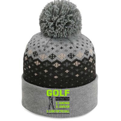 Funny Golf Instructions The Baniff Cuffed Pom Beanie