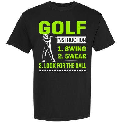 Funny Golf Instructions Garment-Dyed Heavyweight T-Shirt