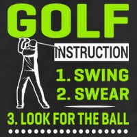 Funny Golf Instructions Adult Drive Performance Visor
