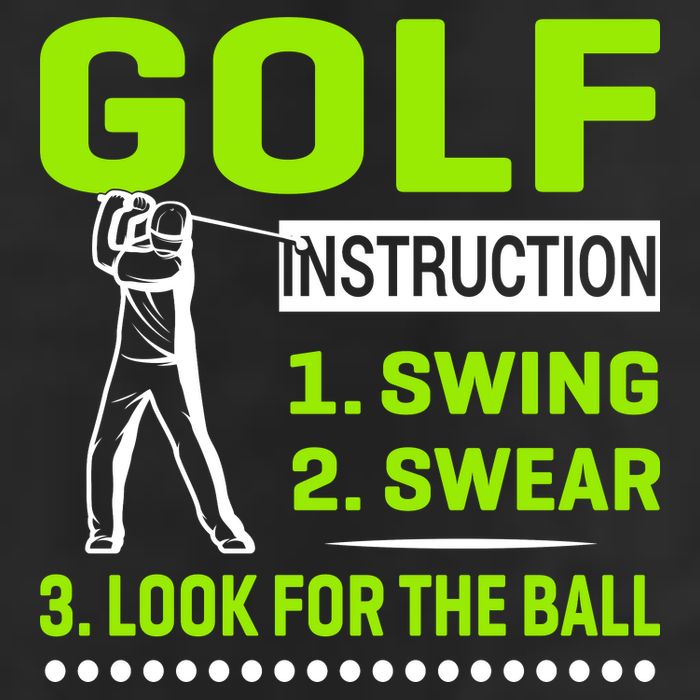 Funny Golf Instructions Adult Drive Performance Visor