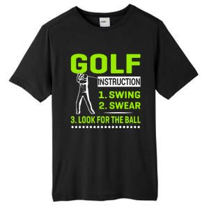 Funny Golf Instructions Tall Fusion ChromaSoft Performance T-Shirt