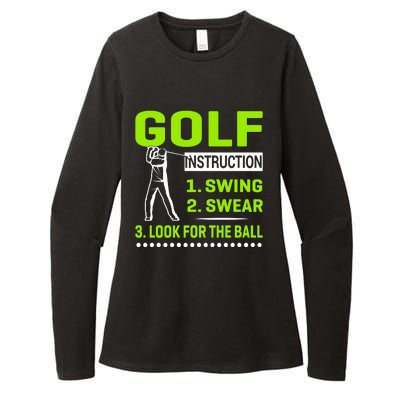 Funny Golf Instructions Womens CVC Long Sleeve Shirt