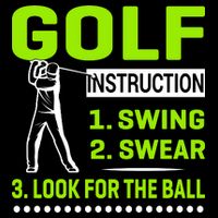 Funny Golf Instructions Cooling Performance Long Sleeve Crew
