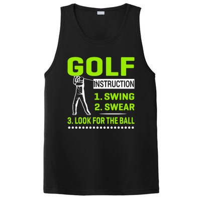 Funny Golf Instructions PosiCharge Competitor Tank