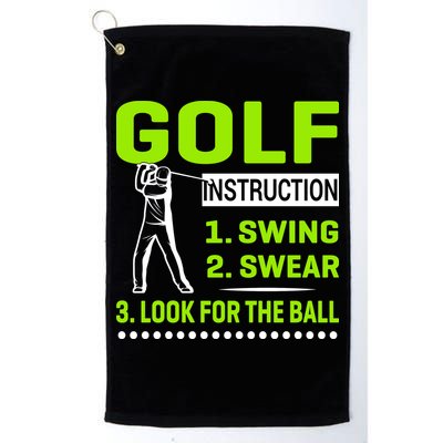 Funny Golf Instructions Golf Towel