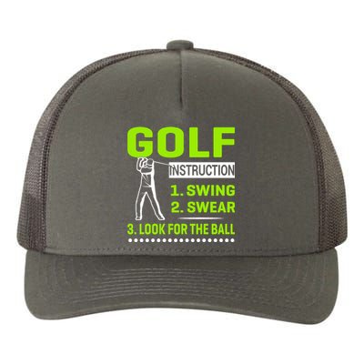 Funny Golf Instructions Yupoong Adult 5-Panel Trucker Hat