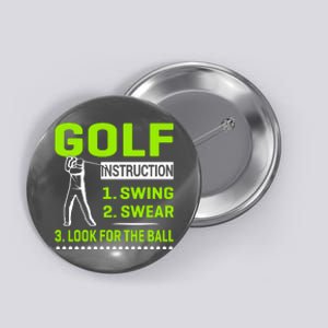 Funny Golf Instructions Button