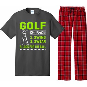 Funny Golf Instructions Pajama Set