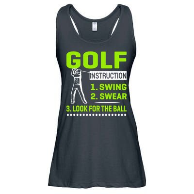 Funny Golf Instructions Ladies Essential Flowy Tank