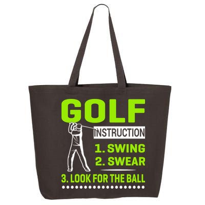 Funny Golf Instructions 25L Jumbo Tote