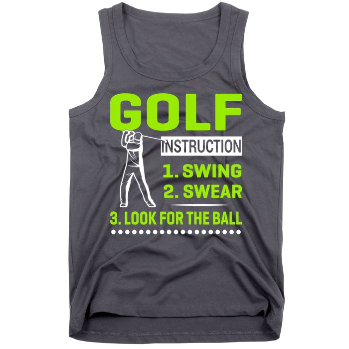 Funny Golf Instructions Tank Top