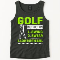 Funny Golf Instructions Tank Top