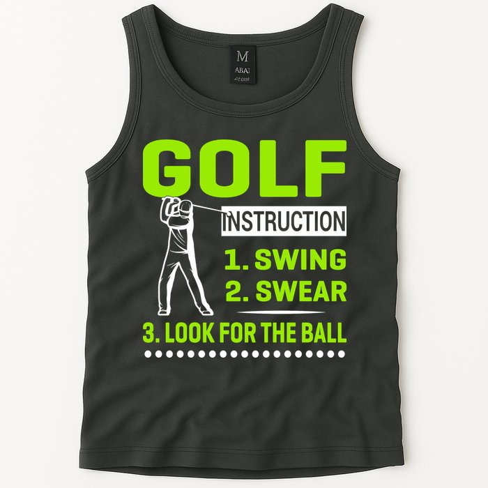 Funny Golf Instructions Tank Top