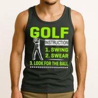 Funny Golf Instructions Tank Top