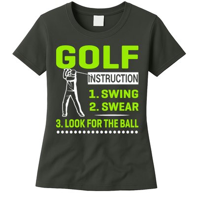 Funny Golf Instructions Womens T-Shirt