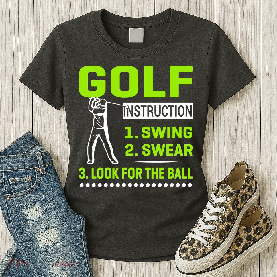 Funny Golf Instructions Womens T-Shirt