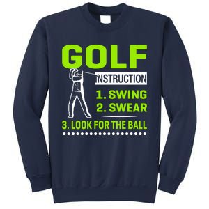 Funny Golf Instructions Sweatshirt