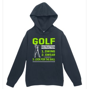 Funny Golf Instructions Urban Pullover Hoodie